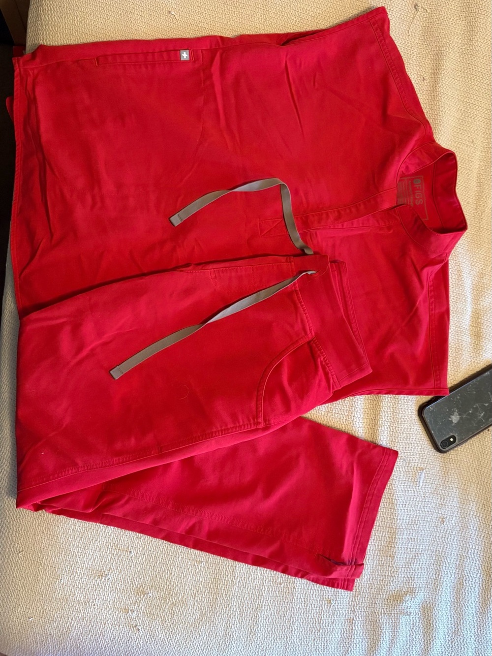 Figs Winning Red Scrub Set
